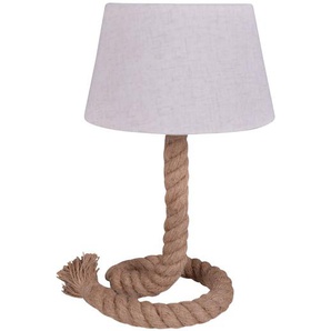 Tischleuchte Rope 24 x 40 x 24cm Weiß Mischgewebe E27