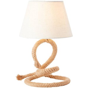 Tischleuchte Sailor Ø 25cm Weiß Mischgewebe E27