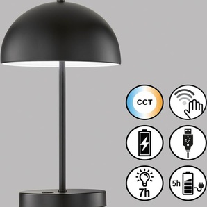 Tischleuchte SCHÖNER WOHNEN-KOLLEKTION Kia Lampen Gr. 1 flammig, Ø 18,00 cm Höhe: 35,00 cm, schwarz LED Tischlampen 2 Watt, CCT-Steuerungmobiles Licht,immer dabei,dimmbar