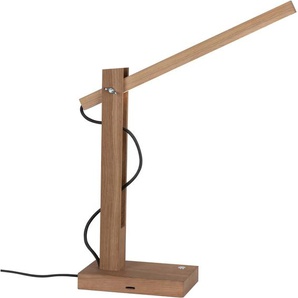 Tischleuchte SPOT LIGHT TUKAN Lampen Gr. 1 flammig, Höhe: 60 cm, braun (eichefarben, holzfarben) LED Schreibtischlampe Tischlampen Schreibtischlampen Lampen integriertes 24V-LED-Modul, mit Touch Dimmer, Eichenholz, Flexibel