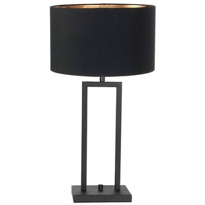 Tischleuchte Stang Höhe 57 cm Ø 30cm Schwarz/Schwarz Samt E27