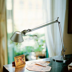 Tischleuchte Tolomeo Tavolo Artemide Aluminium grau, Designer de Lucchi & Fassina, 123 cm