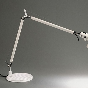 Tischleuchte Tolomeo Tavolo Artemide Aluminium weiß, Designer de Lucchi & Fassina, 123 cm