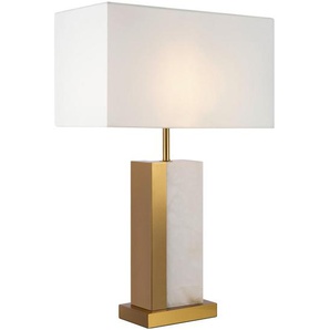 Tischleuchte, Weiß, Textil, 22x67.5x45 cm, CE, gleichmäßige Lichtverteilung, Lampen & Leuchten, Innenbeleuchtung, Tischlampen, Nachttischlampen