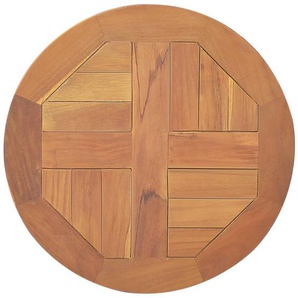 Tischplatte Massivholz Teak Rund 2,5 cm 40 cm