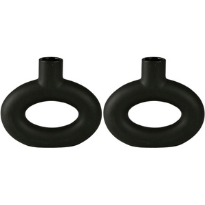 Tischvase AM DESIGN Blumenvase in bauchiger Form Vasen Gr. B/H/T: 3,50 cm x 12,50 cm x 14,00 cm, schwarz Blumenvasen Dekovase aus Keramik, Höhe ca. 12,5 cm