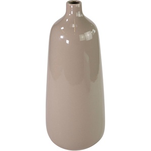 Tischvase ANDAS Flaschen-Vase Kila, glänzend Vasen Gr. H: 31,50 cm Ø 12,80 cm, beige Blumenvasen aus Porzellan, Höhe ca. 31,5 cm