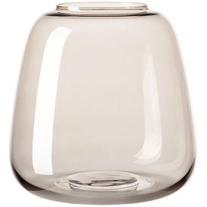 Tischvase FINK Sunday Vasen Gr. H: 19,00 cm Ø 18,00 cm, grau Blumenvasen mundgeblasen