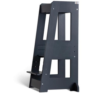 tiSsi Lernturm Felix, Grau, Holz, Buche, massiv, 40x91x45 cm, Made in Europe, Babymöbel, Hochstühle & Zubehör, Lerntürme