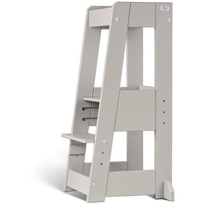 tiSsi Lernturm Felix, Hellgrau, Holz, Buche, massiv, 40x91x45 cm, Made in Europe, Babymöbel, Hochstühle & Zubehör, Lerntürme