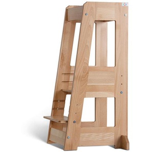 tiSsi Lernturm Felix, Buche, Holz, Buche, massiv, 40x89x40 cm, Made in Europe, Babymöbel, Hochstühle & Zubehör, Lerntürme