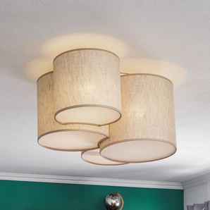 TK Lighting Deckenleuchte Mona Nature, 4-flg. Leinen natur 6592