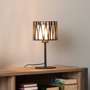 TK Lighting Tischleuchte Harmony, schwarz, Jute natur, Höhe 37 cm 5889
