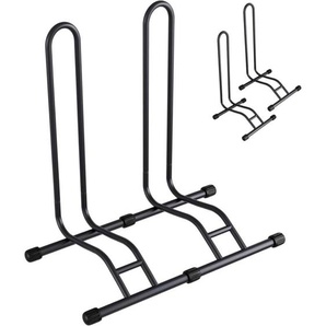 Fahrradständer für 2 Fahrräder, Abnehmbar Bodenständer Fahrradhalter, Einfache Montage, Freistehend Radständer für Zuhause, Abstellraum, Garage,