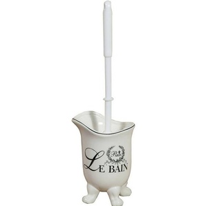 Biscottini - Toilettenbürstenhalter aus Keramik. Stand-Toilettenbürste aus weißem Porzellan. Toilettenbürste im Shabby-Stil zum Reinigen