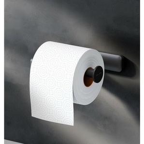 Am.pm - Toilettenpapierhalter Wandmontage mit bohren Klopapierhalter Edelstahl wc Papierhalter für Badezimmer Edelstahl , Schwarz matt