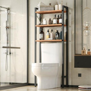 Hoobro - Toilettenregal, 3-stöckiges Badregal, Badezimmerregal, Multifunktional, Platzsparend EBF41TS01