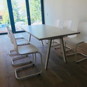Tojo Freischwinger stuhl, mit weißem Gestell