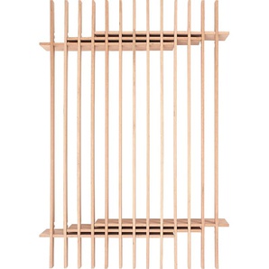 Futonbett TOJO parallel L Betten Gr. Liegefläche B/L: 200 cm x 220 cm Höhe: 25 cm, kein Härtegrad, beige (natur) Futonbetten einfache Montage ohne Werkzeug, in verschiedenen Breiten