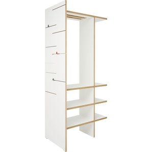 Garderobe TOJO angeber 500 + 800 Garderobenpaneele Gr. B/H/T: 50 cm x 180 cm x 80 cm, weiß Wandgarderoben kann frei oder an der Wand stehen, BreiteHöhe: 50180 cm