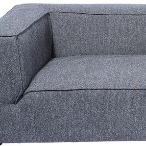 Big-Sofa TOM TAILOR BIG CUBE Sofas Gr. B/H/T: 270 cm x 66 cm x 129 cm, Chenillestoff TSE, ohne Sitztiefenverstellung, grau (coin tse 129) XXL Sofas in 2 Breiten, wahlweise mit Sitztiefenverstellung, Tiefe 129 cm