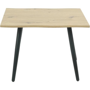 TOM TAILOR Couchtisch ZÜRICH, Baumkantenoptik,Vierfuß,quadratisch,60 x 60 cm