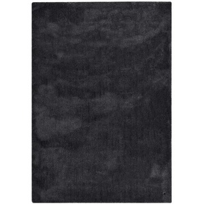 Tom Tailor Hochflorteppich, Anthrazit, Textil, Uni, rechteckig, 85x155 cm, Teppiche & Böden, Teppiche, Hochflorteppiche & Shaggys