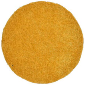 Tom Tailor Hochflorteppich  Soft ¦ gelb ¦ Synthethische Fasern ¦ Maße (cm): B: 140 H: 3,5  Ø: 140