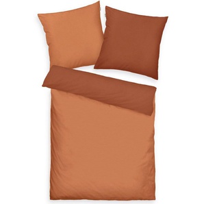 TOM TAILOR HOME Bettwäsche TWO-TONE SOLID COLORS in Gr. 135x200cm, 155x220cm oder 200x220cm, Satin, 2 teilig, new bedroom, Doppelnaht am Kissen
