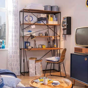 TOM TAILOR HOME Sekretär T-NEST SHELF OFFICE, großes, offenes Sekretärregal, aus Mangoholz und Metall