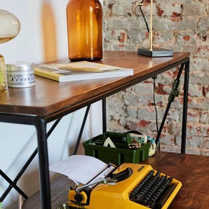 TOM TAILOR HOME Sekretär T-NEST SHELF OFFICE LOW, mittelhohes, offenes Sekretärregal, aus Mangoholz und Metall