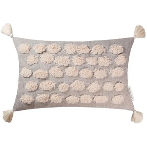 Tom Tailor Kissenhülle T-Tufted Blobs, Natur, Textil, Punkte, 30 cm, hochwertige Qualität, Wohntextilien, Kissen, Kissenbezüge