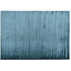 Tom Tailor Kurzflorteppich  Shine ¦ blau ¦ Viskose ¦ Maße (cm): B: 85