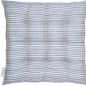 Stuhlkissen TOM TAILOR Fresh Stripe Dekokissen_Sitzkissen_Kissenhüllen Gr. B/L: 40 cm x 40 cm, 1 St., Polyester, blau (blau, gestreift) Stuhlkissen mit modernem Nadelstreifendessin