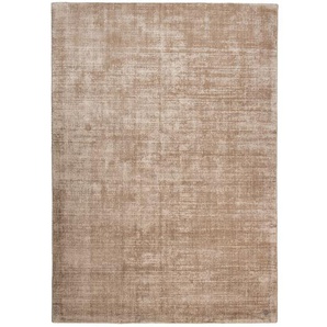 Tom Tailor Teppich Shine Uni Latte Macchiato Rechteckig 140x200 cm (BxT) Modern Kunstfaser