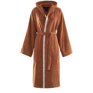 Tommy Hilfiger Bademantel Timeless , Cognac , Textil , Uni , Gr. S , Oeko-Tex® Standard 100 , Taschen , Badtextilien, Bademäntel