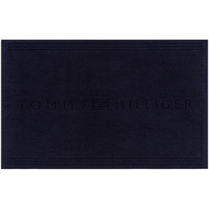 Tommy Hilfiger Badematte Plain, Dunkelblau, Textil, 60x120 cm, Badtextilien, Badematten