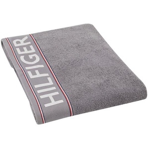 Tommy Hilfiger Duschtuch Degree, Grau, Textil, 70x130 cm, Badtextilien, Duschtücher
