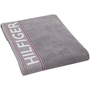 Tommy Hilfiger Duschtuch, Grau, Textil, 70x130 cm, Badtextilien, Bade- & Duschhandtücher