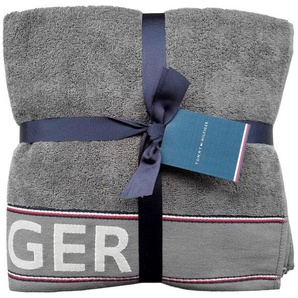 Tommy Hilfiger Frottierset Degree, Grau, Textil, 5-teilig, Uni, Badtextilien, Handtuch-Sets