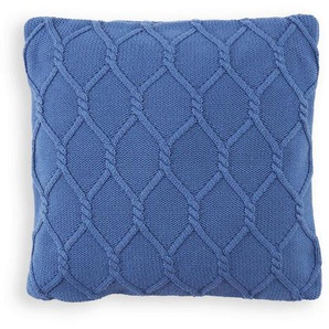 Tommy Hilfiger Kissenhülle Cable, Blau, Textil, Uni, 40 cm, Wohntextilien, Kissen, Kissenbezüge