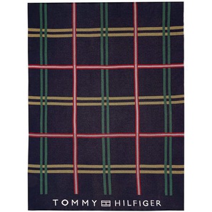 Tommy Hilfiger Plaid Sporty Checks, Dunkelblau, Textil, Karo, 130x170 cm, Wohntextilien, Decken, Plaids