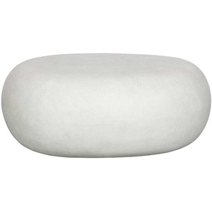 Tonfaser Couchtisch in Weiß oval