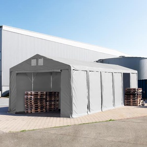 TOOLPORT Lagerzelt 6x12m PVC 850 wasserdicht grau