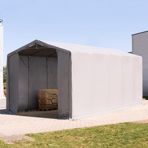 TOOLPORT Zelthalle 5x10m PVC 2300 wasserdicht grau