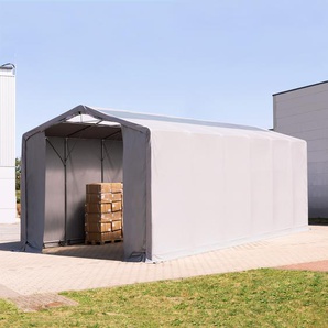 TOOLPORT Zelthalle 6x12m PVC 850 wasserdicht grau