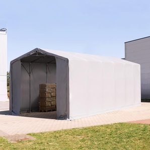 TOOLPORT Zelthalle 6x12m PVC 2300 wasserdicht grau