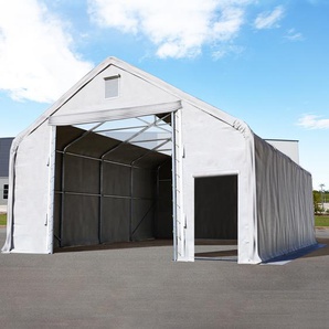TOOLPORT Zelthalle 8x12m PVC 2300 wasserdicht grau