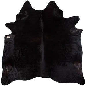 Rinderfell I Schwarz/Schwarz 200 x 200cm 100% Rinderfell