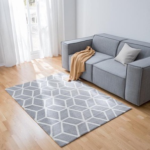 Teppich Play III Grau/Grau/Creme 160 x 230 cm Webstoff